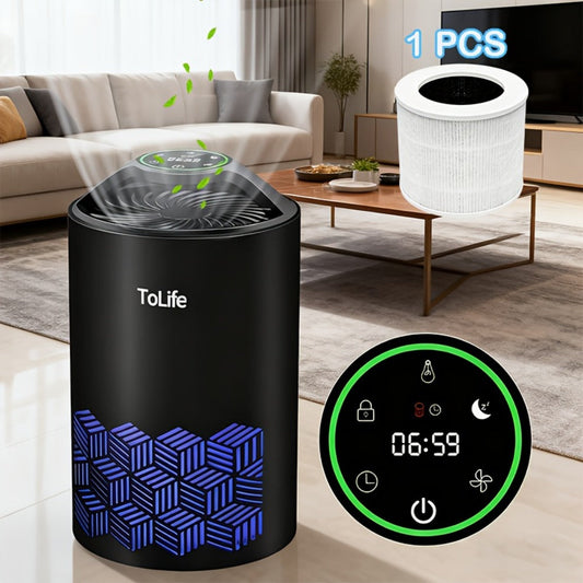 Air Purifier with H13 True HEPA Filter, 25dB Mode, Scent Diffuser and Black or White Finish