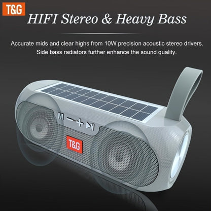 TG182 Solar Powered Bluetooth Speaker – 10W Outdoor Wireless Speaker, 1200mAh Battery, TF Card, FM Radio, AUX Input, Type-C Charging, Compatible with Phone, Tablet, Computer & TV