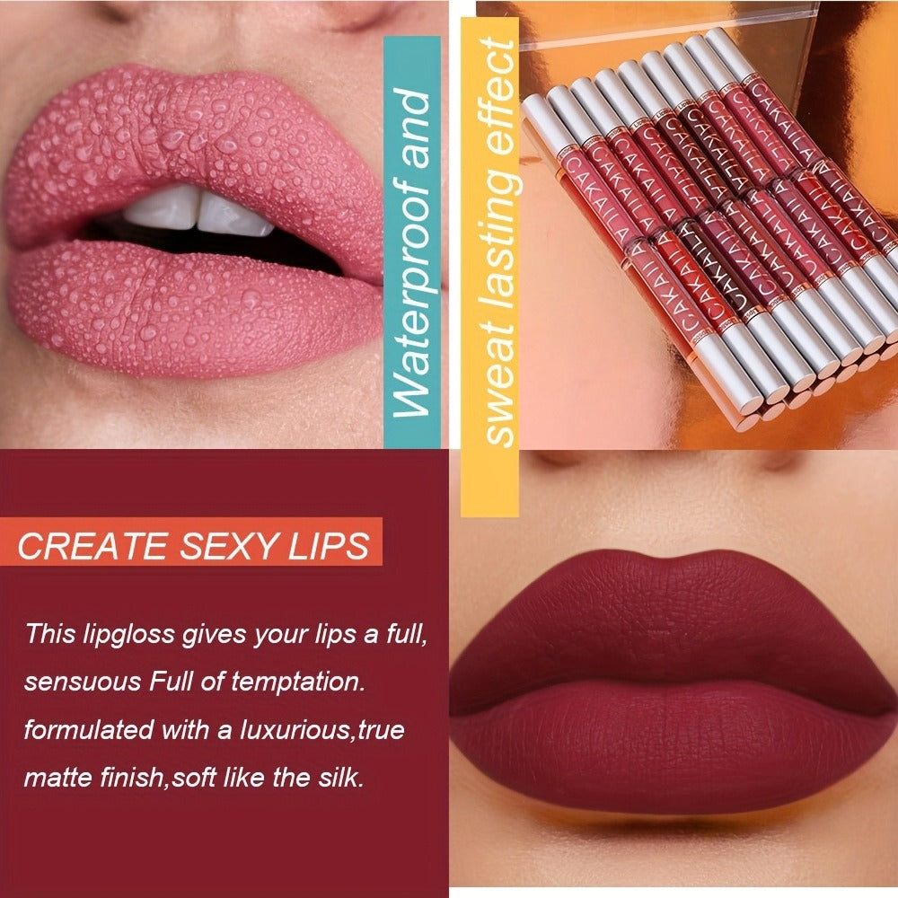 18-Piece Matte Lipstick Set for Women — Long-Wearing Smudge-Proof Moisturizing Liquid Formula, Smooth Creamy Velvety Finish, All-Day Comfortable Wear, Multi-Shade Lip Color Collection Gift