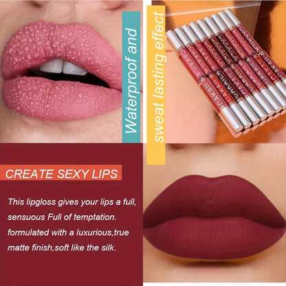 18-Piece Matte Lipstick Set for Women — Long-Wearing Smudge-Proof Moisturizing Liquid Formula, Smooth Creamy Velvety Finish, All-Day Comfortable Wear, Multi-Shade Lip Color Collection Gift