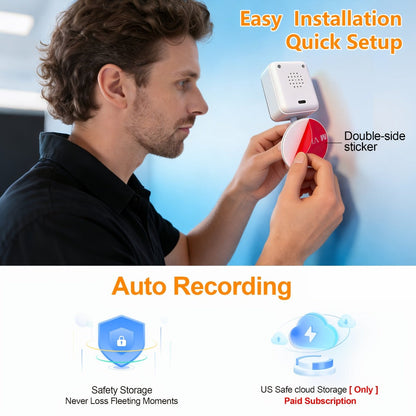 Indoor Security Camera 2-Pack with 3MP Video, Color Night Vision, Two-Way Audio and 2.4GHz WiFi