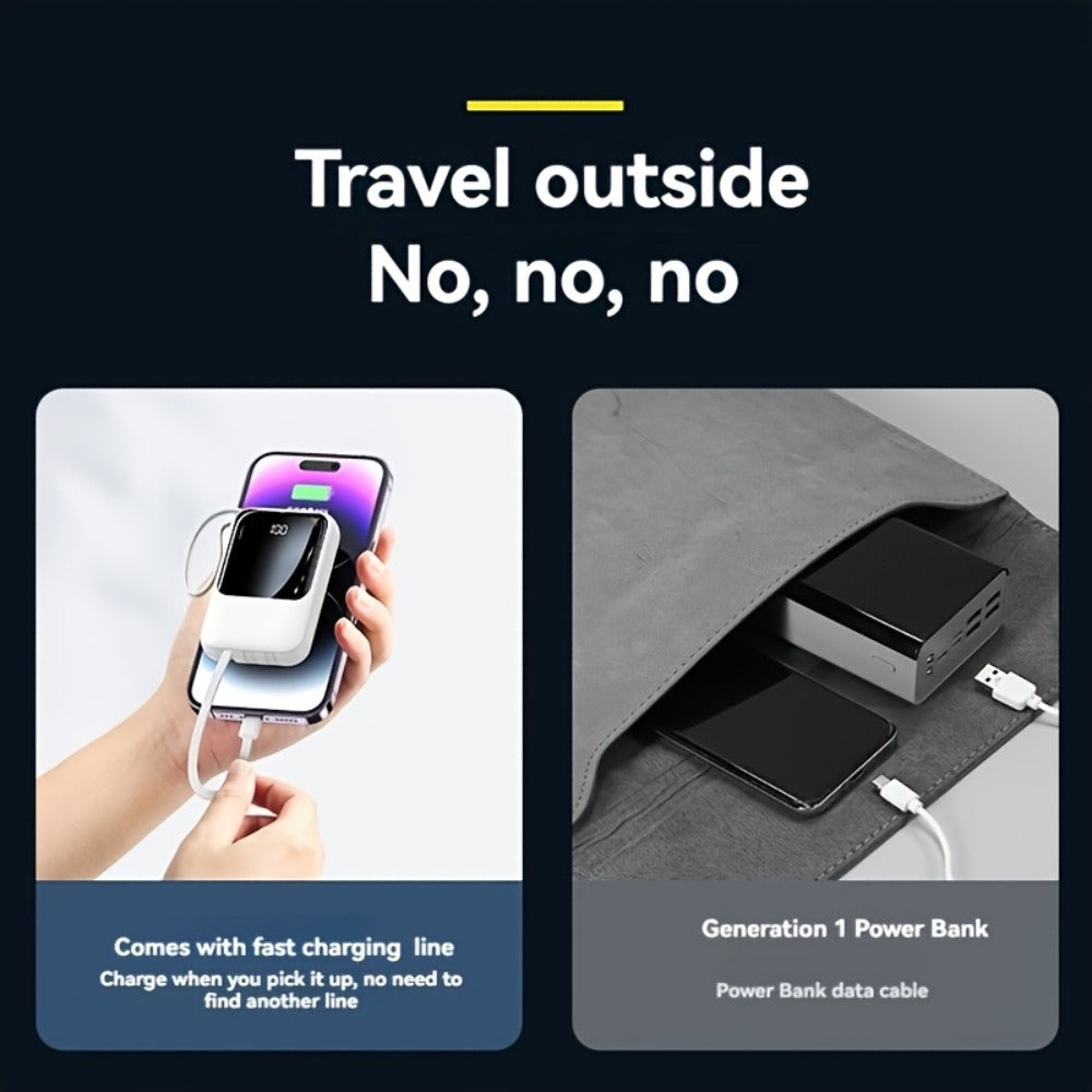 21000mAh Mini Power Bank 22.5W Fast Charging Ultra-Thin LED Display Compact External Battery Pack for iPhone Android Samsung – Slim Portable Charger Holiday Gift