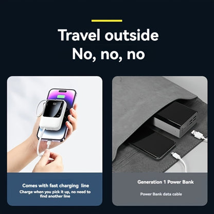 21000mAh Mini Power Bank 22.5W Fast Charging Ultra-Thin LED Display Compact External Battery Pack for iPhone Android Samsung – Slim Portable Charger Holiday Gift