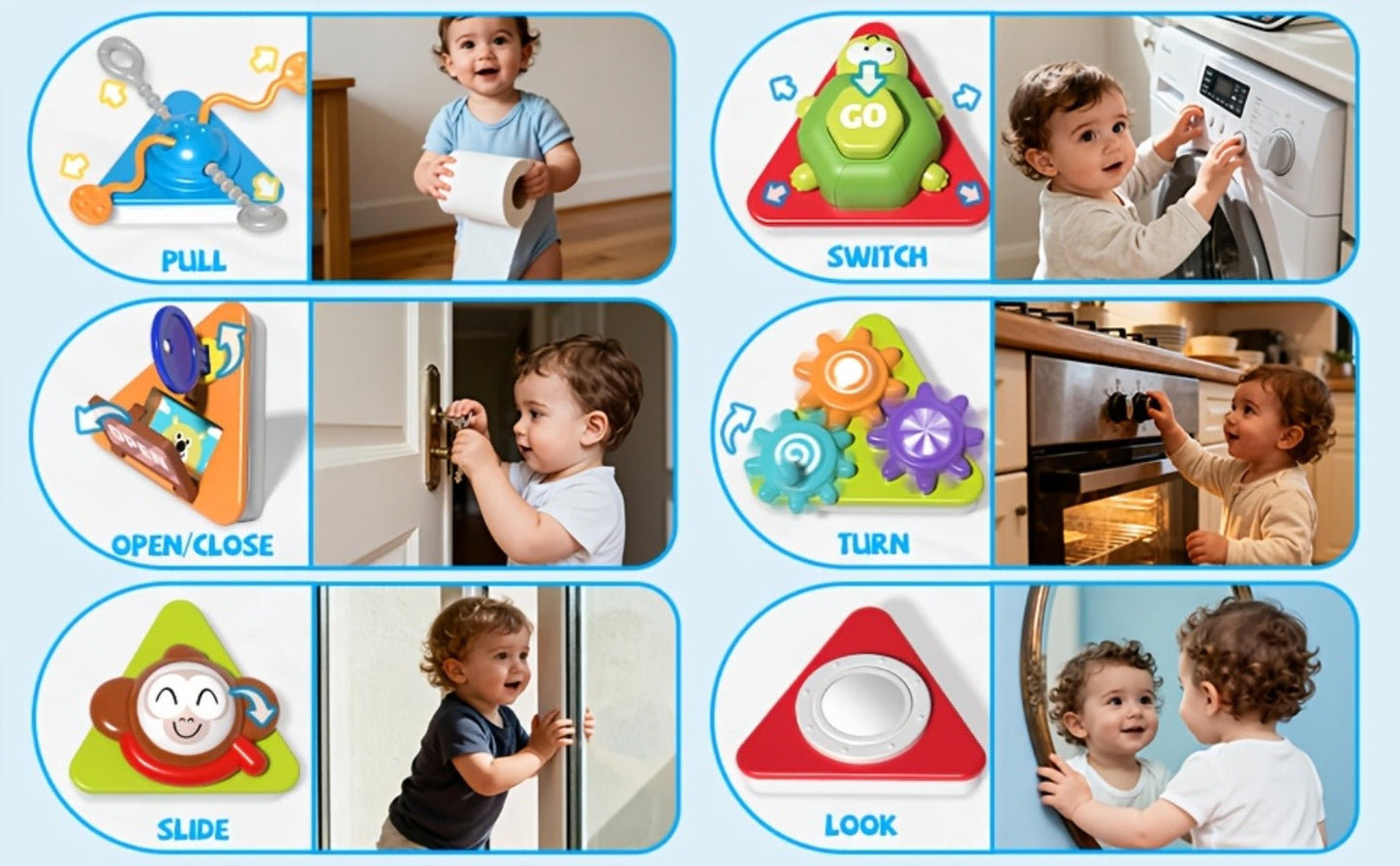 21-in-1 Toddler Busy Board Activity Cube – Early Educational Sensory Toy for Boys & Girls Ages 1-3 | Travel Toy | 1st Birthday & Christmas Gift for Kids