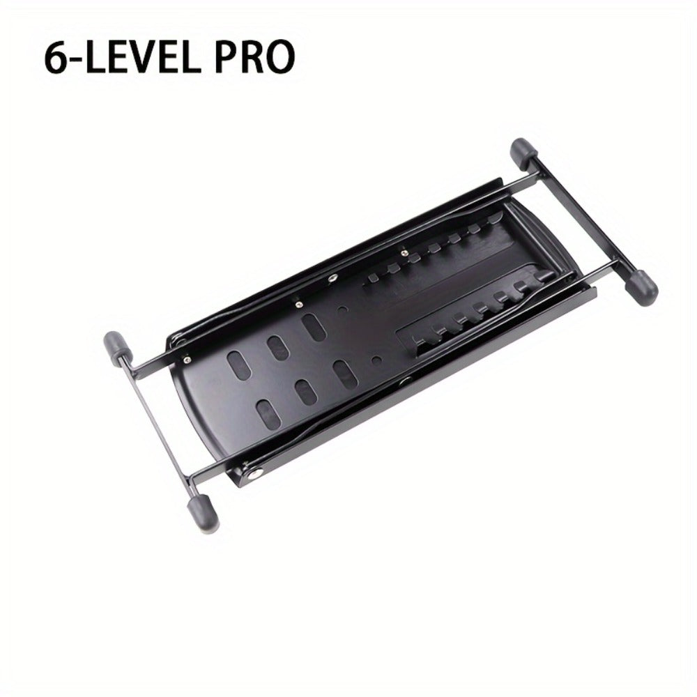 Adjustable Pedicure Footrest with Four-Level or Six-Level Scissor Stand and Textured Black Top Platform