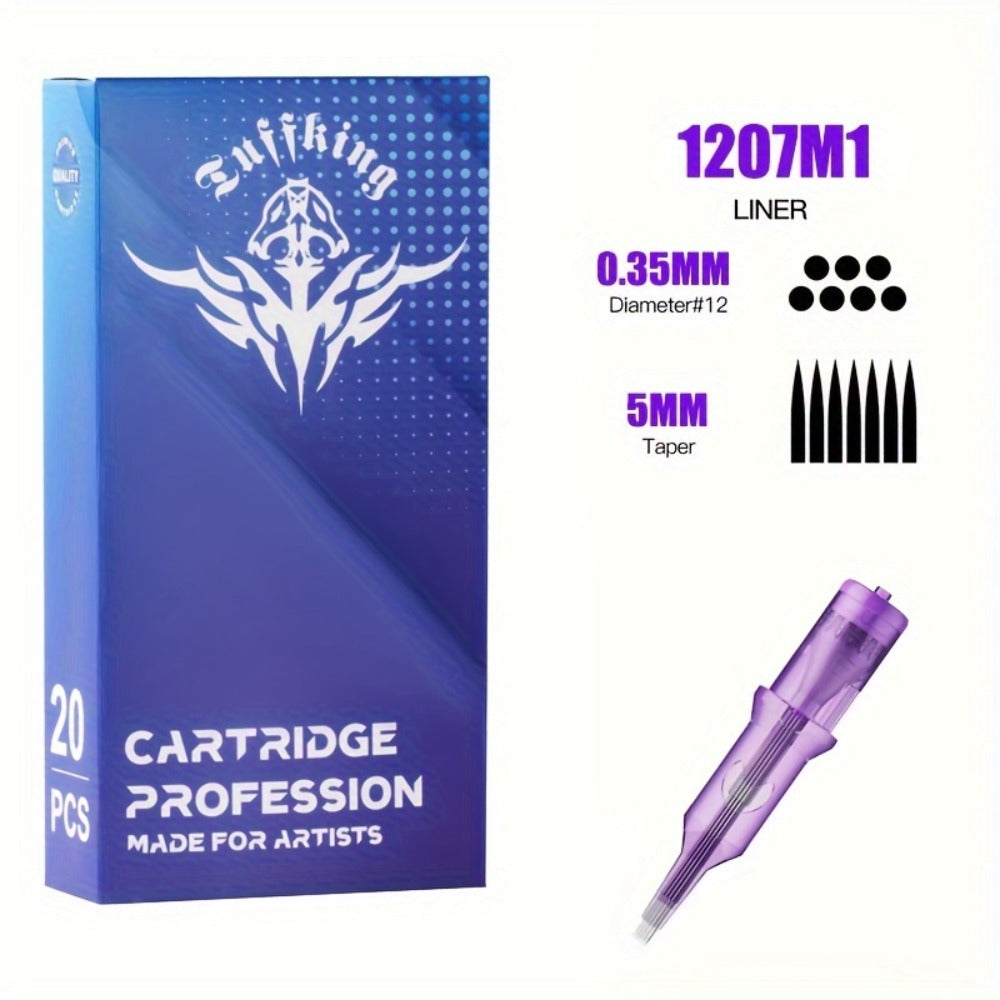 Disposable Tattoo Needles Mixed Size Sterilized RL RS M1 0.35mm – Safety Tattoo Needle Set for Tattoo Artists and Beginners, Body Art Supplies 30 40 100 Piece Bulk Pack