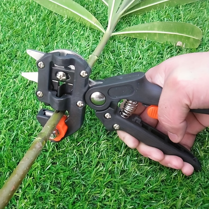 Two-in-One Grafting and Pruning Shears, 8.46 Inches with Mounted Cutter, Base and Two Spare Blades