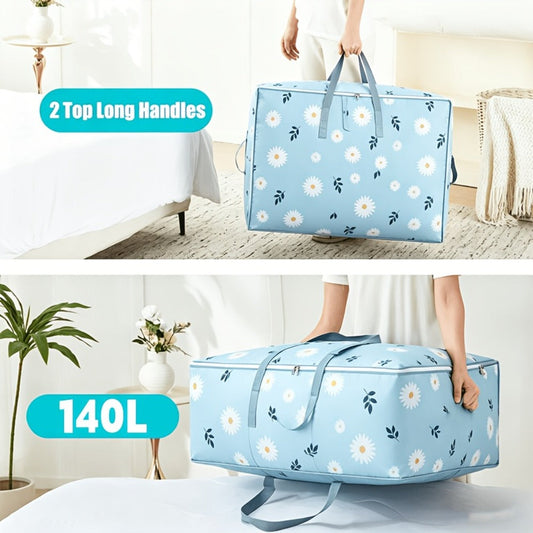 Under Bed Storage Bags 6pcs 140L - Large Capacity Foldable Organizer Bags for Clothes Blankets Bedding, Space Saving Underbed Storage