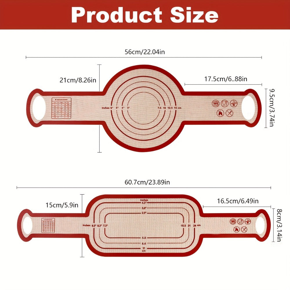 Four-Piece Silicone Bread Sling Set with Long Handles for Dutch Ovens, Sourdough and Loaf Baking