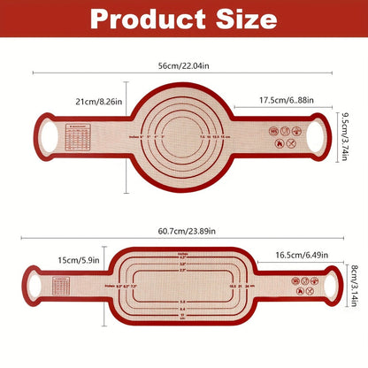 Four-Piece Silicone Bread Sling Set with Long Handles for Dutch Ovens, Sourdough and Loaf Baking