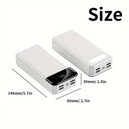 Power Bank 60000mAh 22.5W with Multi-Device Port Layout, LED Light and Digital Display in Three Colors