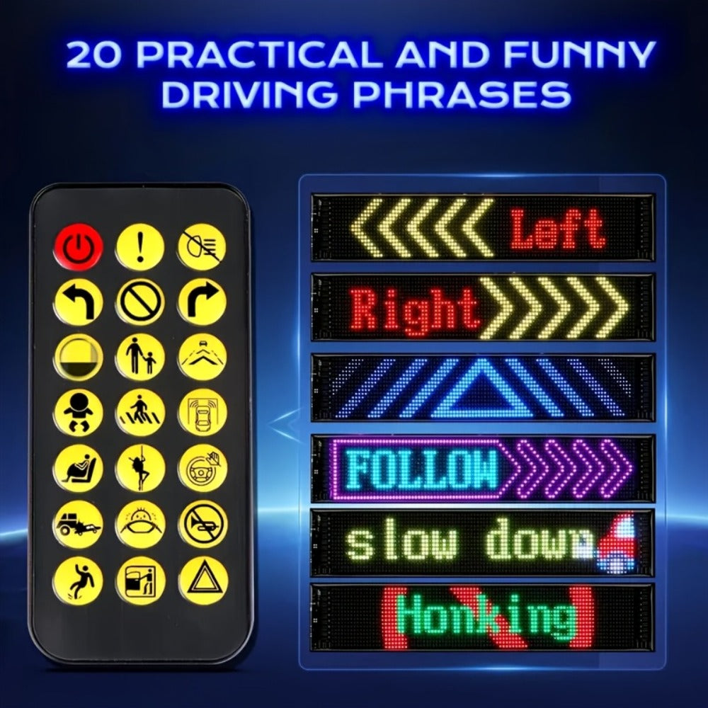 Flexible LED Matrix Display Sign Programmable Scrolling Text - Devil Eyes High Refresh Rate Battery Powered 6.81x2.76 Inch for Party Wedding Halloween Holiday 4th of July Decoration