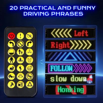 Flexible LED Matrix Display Sign Programmable Scrolling Text - Devil Eyes High Refresh Rate Battery Powered 6.81x2.76 Inch for Party Wedding Halloween Holiday 4th of July Decoration