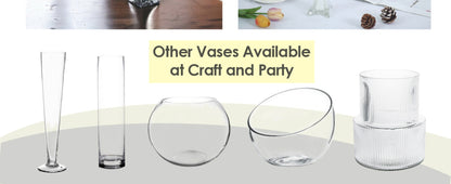 Eiffel Tower Vase Pack of 12 – Tall Glass Flower Vases for Wedding Centerpiece, Event Table Decor, Floral Arrangements & Party Decoration, Clear Black White, 12" 16" 20" 24" Sizes