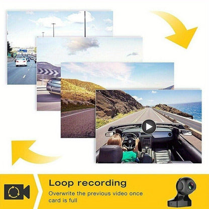 1080P WiFi Dash Cam 170° Wide Angle – HD Car DVR with G-Sensor, Loop Recording, Night Vision, Smartphone App View, Compact Windshield Camera for Cars & Trucks