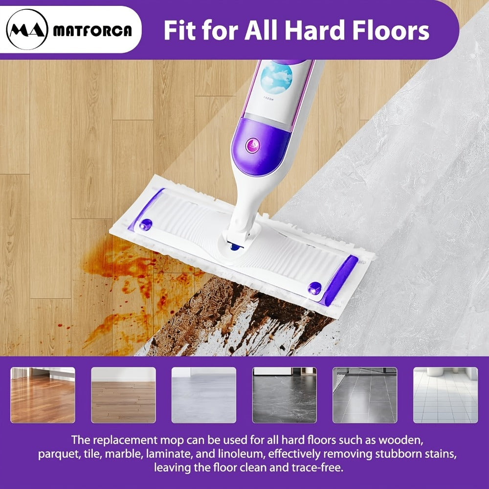 PowerMop-Style Disposable Mop Pad Refills in 15-Count or 50-Count Packs with Purple Scrubbing Strips