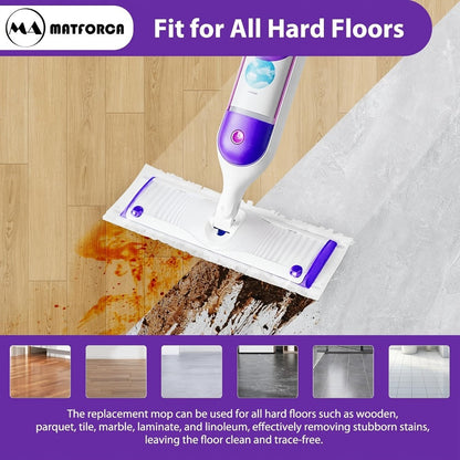 PowerMop-Style Disposable Mop Pad Refills in 15-Count or 50-Count Packs with Purple Scrubbing Strips