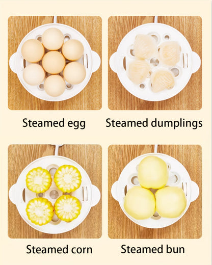 Egg Steamer Stainless Steel Mini Breakfast Machine Single Double Layer Multi-Functional Egg Cooker for Home Dormitory Student Dorm Back to School Holiday Gift