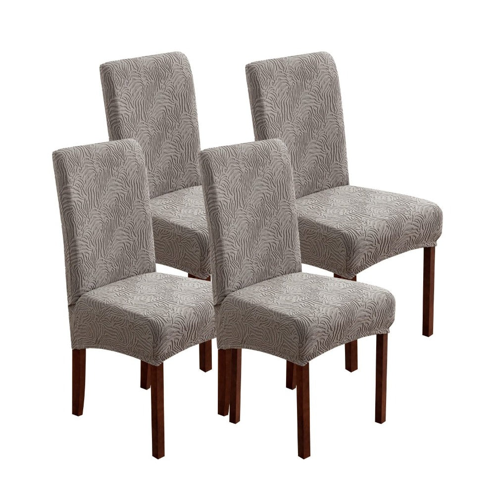 Chair Cover Set of 4 or 6 Stretch Jacquard Dining Slipcovers in Eight Available Color Choices