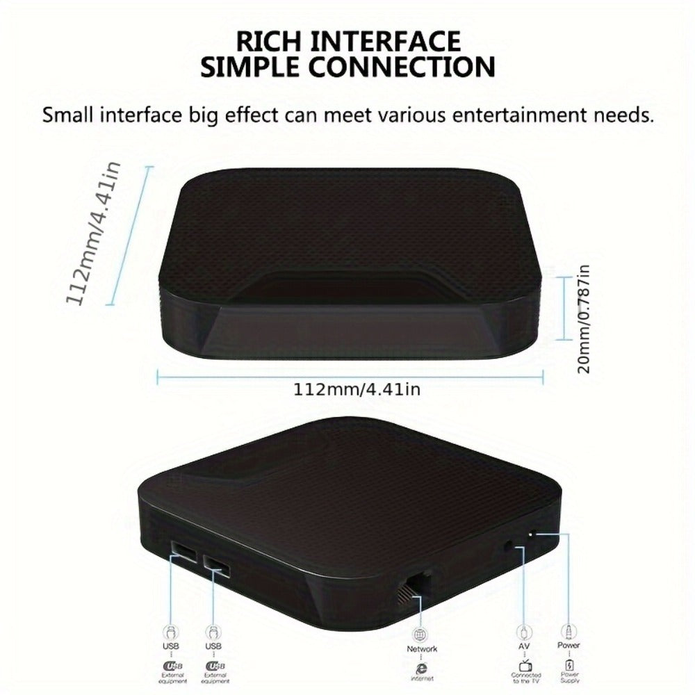 Android Smart TV Box 4K Streaming – Amlogic S905 Quad Core, Android 11/13, Dual Band WiFi 2.4G/5.8G, Bluetooth 4.1, HD Media Player, Voice & Classic Edition