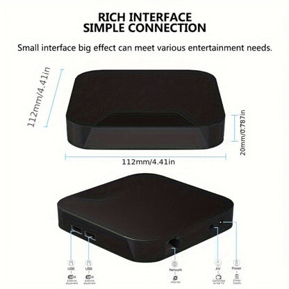 Android Smart TV Box 4K Streaming – Amlogic S905 Quad Core, Android 11/13, Dual Band WiFi 2.4G/5.8G, Bluetooth 4.1, HD Media Player, Voice & Classic Edition