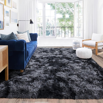 Fluffy Indoor Area Rug in Five Colors and Six Size Options for Living Room, Bedroom, Kitchen or Bathroom