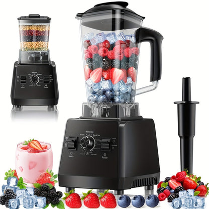 Professional Blender for Kitchen 68oz 25000RPM 2400W - Countertop Smoothie Blender with 2 Containers Stainless Steel Blade Variable Speed Pulse for Ice Frozen Fruit Juice Shakes 7 Colors