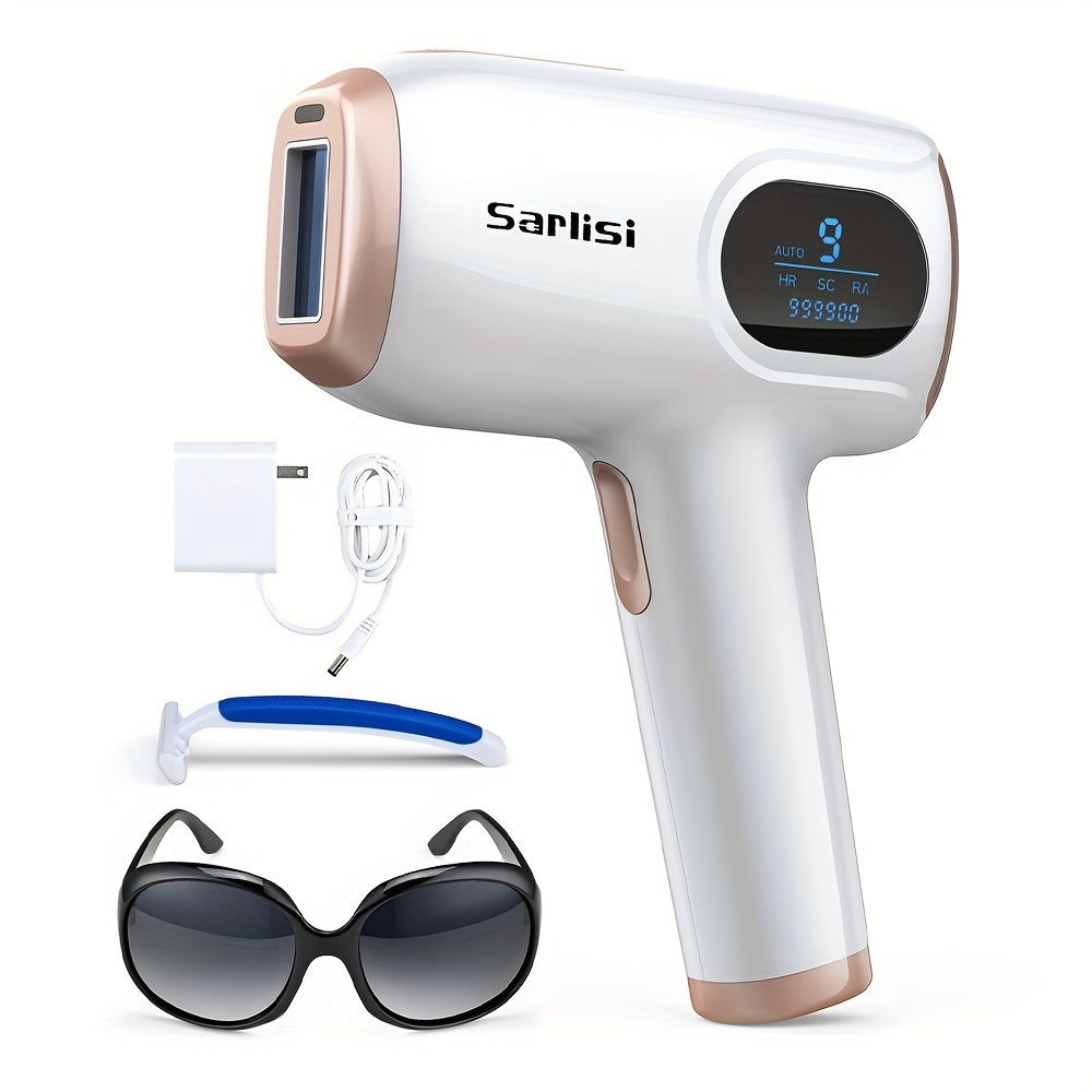 Sarisili AI01-12 IPL Hair Removal Device with Cooling Contact Area, Nine Levels and Manual or Auto Modes