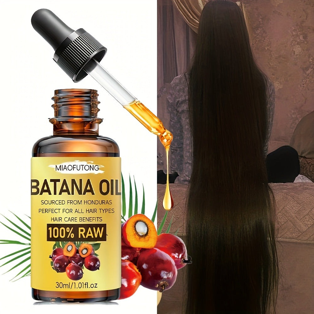 Batana Oil 30ml Cold-Pressed — Multi-Use Hair Growth & Scalp Strengthening Oil for Hair, Eyelashes & Eyebrows | Repairs Damage, Soothes Dry Scalp & Adds Shine | All Hair Types Unisex