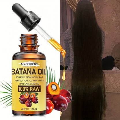 Batana Oil 30ml Cold-Pressed — Multi-Use Hair Growth & Scalp Strengthening Oil for Hair, Eyelashes & Eyebrows | Repairs Damage, Soothes Dry Scalp & Adds Shine | All Hair Types Unisex