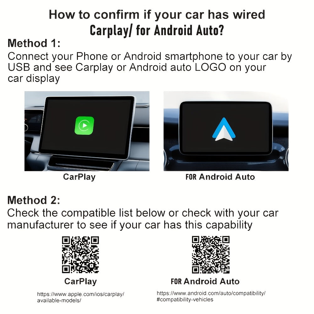 Wireless CarPlay Adapter 2-in-1 Wired to Wireless CarPlay & Android Auto Mini USB Dongle Fast Stable Connection for Apple iOS 10+ Android 11+ 2025 Upgrade