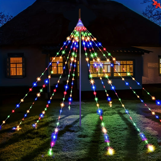 Waterfall Fairy Lights USB Powered 8 Modes – Indoor String Lights for Tree Curtain Tent Party Garland Christmas Halloween Festival Decoration White