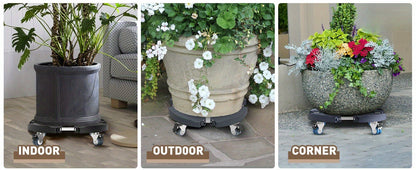 Plant Stand with Wheels 440 lbs – Adjustable 15-22" Heavy Duty Pot Roller with Lockable Swivel Casters for Indoor & Outdoor Planters