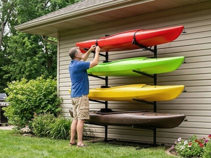 Kayak Storage Rack, Adjustable Stand for SUP, Canoe & Paddle Board, Wall, Dock & Freestanding, 400 lbs Capacity
