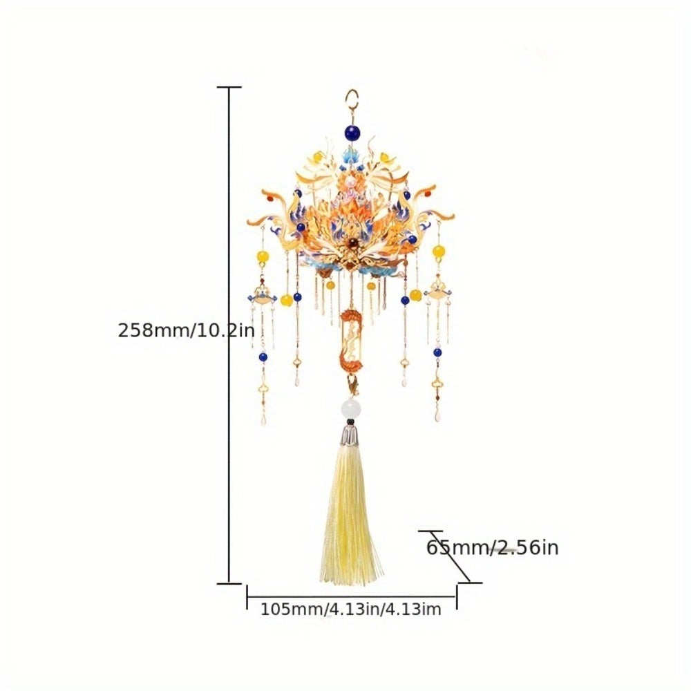 3D Metal Phoenix Crown Model Kit with Qingluan Ornament or Wutong Tree Display Bracket Checkout Options