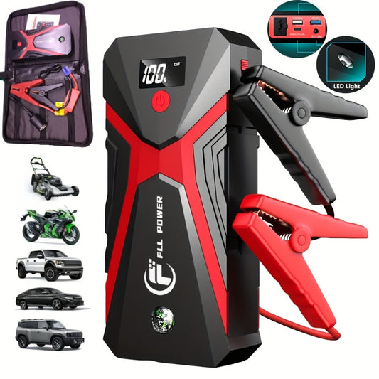 Jump Starter Power Bank 1600A–3000A – 12V Car Battery Booster, USB-C Fast Charge, LED Flashlight, MCU Precision Control, Works at -20°C