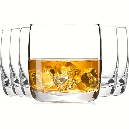Whiskey Glasses Set of 6 – Premium Crystal Bourbon Rocks Glasses 10.5oz, Clear Drinking Glasses for Scotch Cocktail Whisky Juice, Dishwasher Safe Glassware, Father's Day Gift for Men Dad