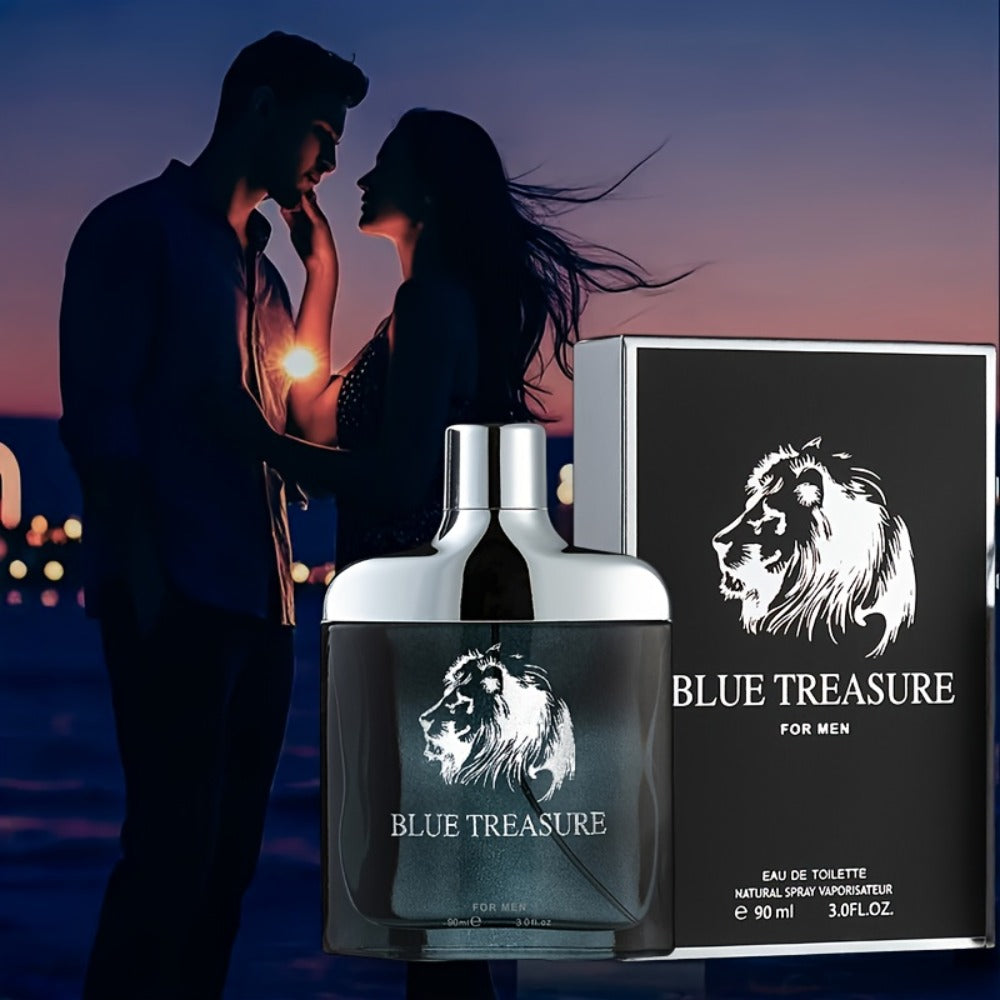 Perfume Unisex 100ml Blue Treasure Spray with Citrus, Spice, Oud, Sandalwood, Cedar, Amber and Musk