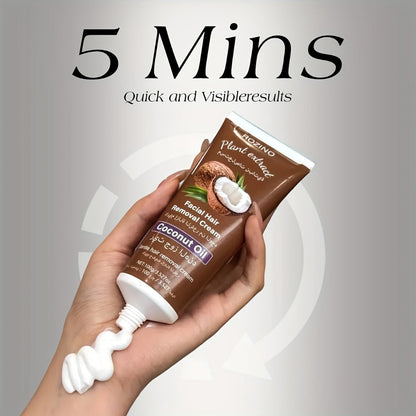 Hair Removal Cream ROZINO 100g Coconut Tube with Carton for Women’s External Body Grooming Routine