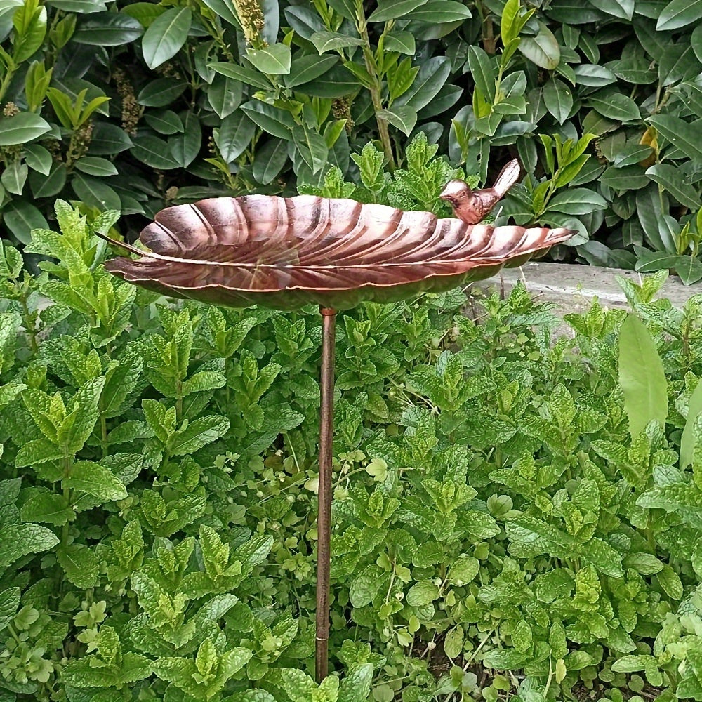 Bird Bath Metal Stake | Rust-Proof Cast Iron Garden Yard Lawn Patio