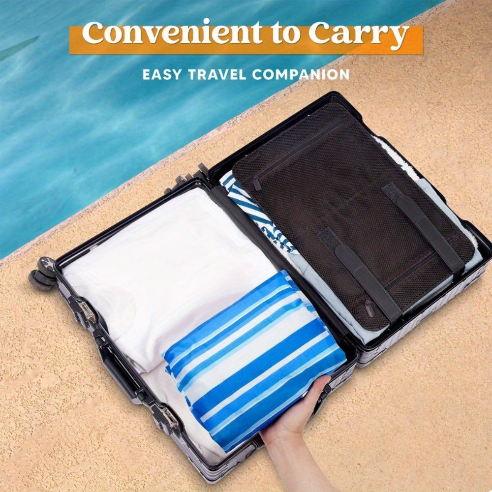 Pool Float Lounge Chair Two-Pack with Adjustable Head Support, Fabric-Covered Sling and Carry Case