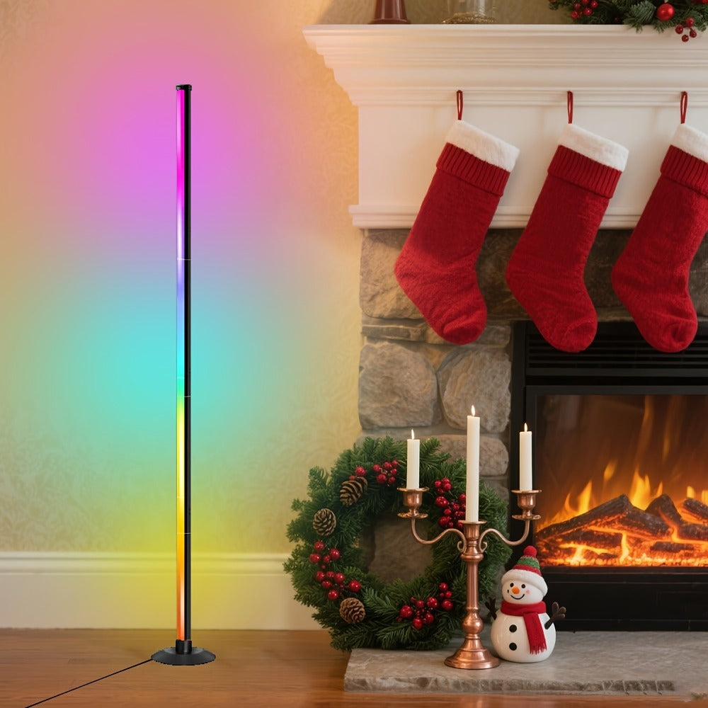 RGBICB Smart LED Floor Lamp App & Remote Control – Intelligent Mood Atmosphere Backlight Modern Design for Home Office Gaming Study Bedroom Holiday Gift 1 or 2 Pack