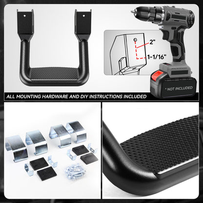 Aluminum Side Step Pad for Truck SUV – Universal Fit, 350 lbs Capacity, Non-Slip, Fits Chevy GMC Ford Dodge Ram Toyota Nissan Pickup, 2 or 4 PCS