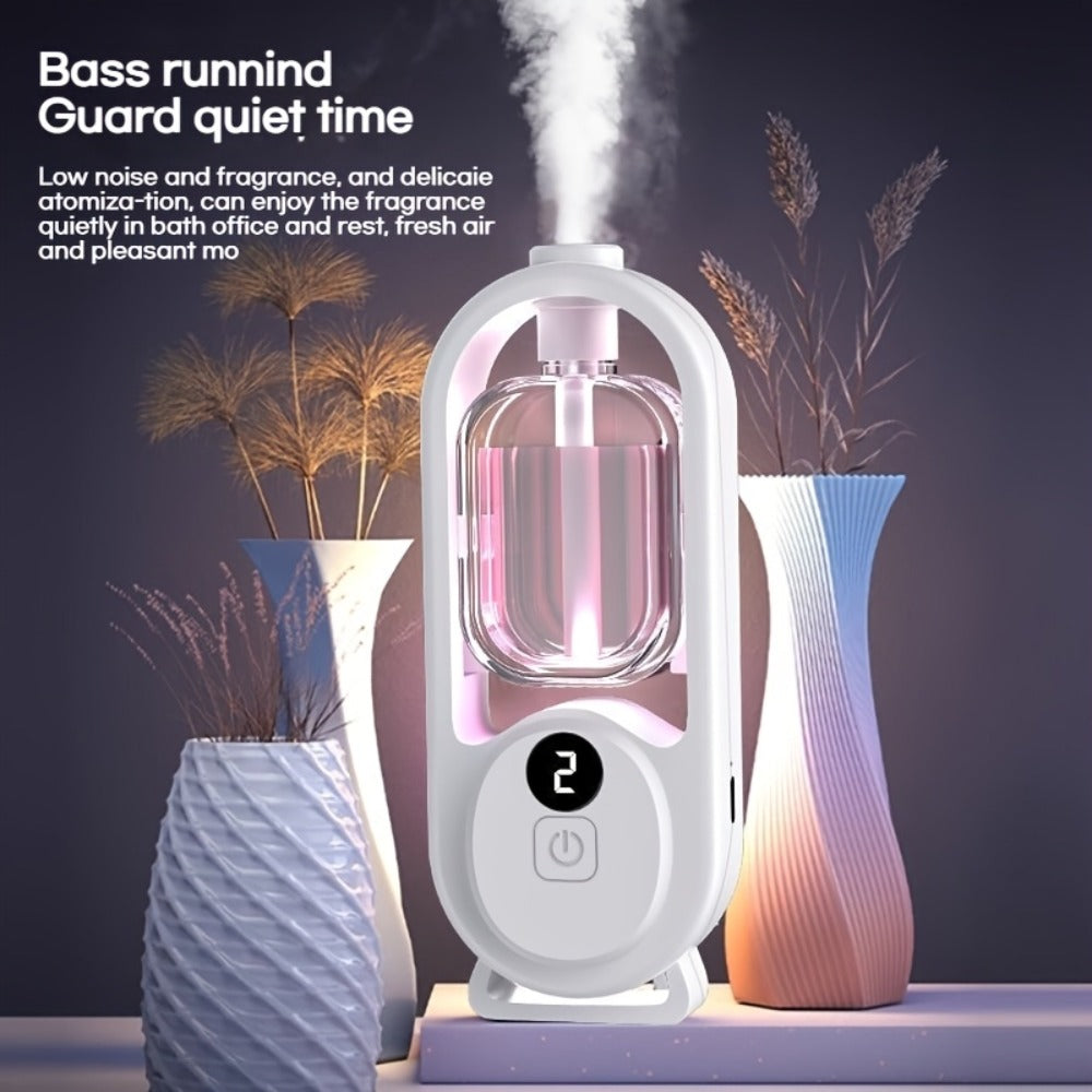 USB Essential Oil Diffuser with Five-Level Display, Multicolor Light and One-, Three- or Five-Bottle Bundles