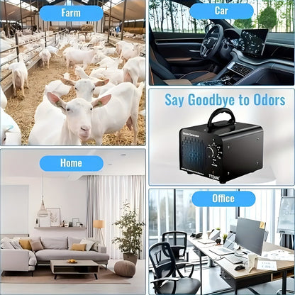 Ozone Generator Commercial 36000mg/h, O3 Air Purifier Deodorizer Ionizer with Timer & Humidity Display