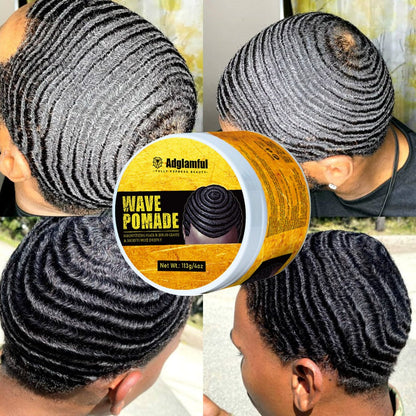 360 Wave Pomade for Men — Wave Control Defining Cream for Layered Waves, Volume & Texture | Non-Greasy, Water-Soluble, No Residue | Easy to Style, Brush & Maintain Natural 360 Waves