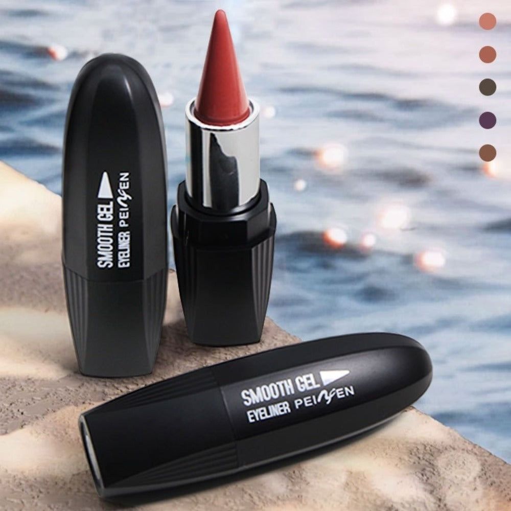Six-Color Twist-Up Cream Liner Set for Makeup in Brown, Black and Red-Brown Shades with 3g Sticks