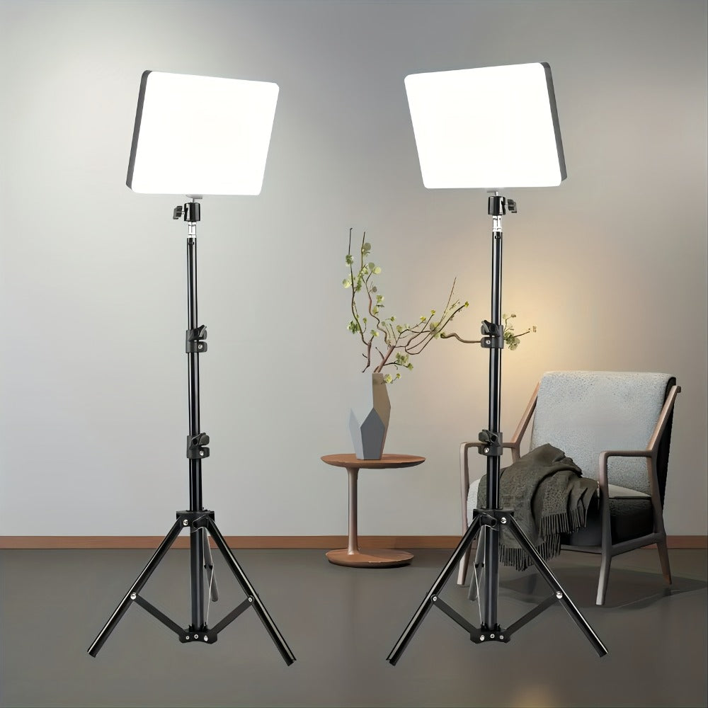 Square LED Ring Light Kit 10 Inch with 63" Adjustable Tripod Stand & Phone Holder – 3 Color Modes USB Powered Selfie Light for Live Streaming, Video Recording, TikTok, YouTube, Makeup & Home Studio