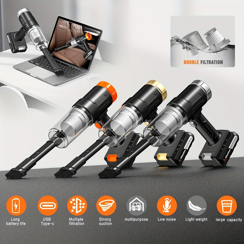 Model 701 Cordless Car Vacuum Cleaner with 5KPa Source Rating, 2000mAh Label, Six Trim Options and Nozzle Set