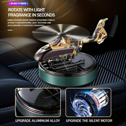 Car Air Freshener Solar Helicopter Dashboard Diffuser with Refillable Chamber and Three Color Options